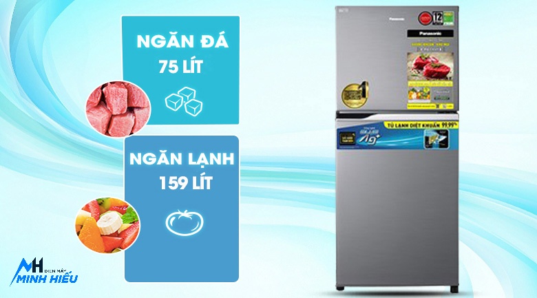 Tủ Lạnh Panasonic 2 Cánh 234 Lít NR-TV261APSV - dung tích