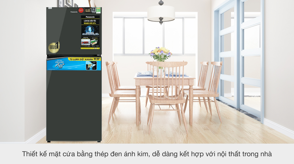 Tủ Lạnh Panasonic 2 Cánh 366 Lít NR-TL381VGMV - thiết kế