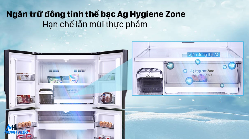 Tủ Lạnh Panasonic 4 Cánh 550 Lít NR-DZ601VGKV - khử khuẩn tốt