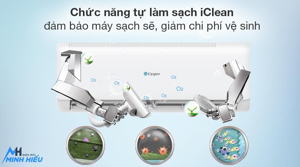 Điều hòa Casper 1 chiều Inverter 9000BTU QC-09IS36 Mới 2024 - công nghệ iclean