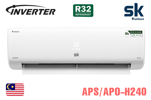 Điều hòa Sumikura 24000BTU 2 chiều APS/APO-H240 GOLD Inverter