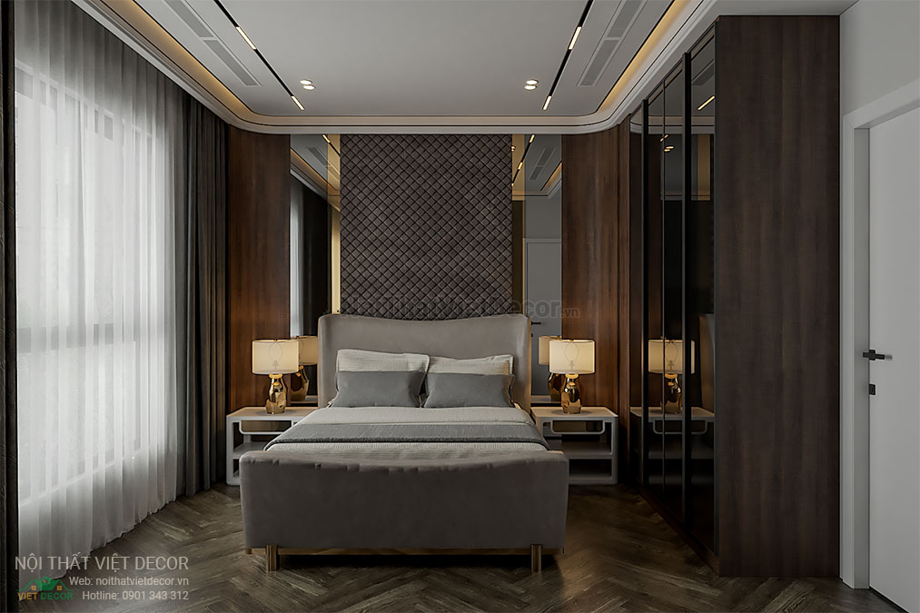 Nội thất Việt Decor thiết kế thi công nội thất căn hộ 3 phòng ngủ 89.39 m2 tại tp hồ chí minh phòng ngủ master