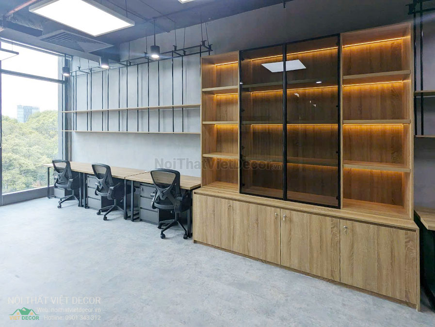 Nội thất Việt Decor thiết kế thi công nội thất, hoàn thiện văn phòng làm việc tòa nhà Cienco4 Building quận 3 thành phố hồ chí minh, bàn làm việc