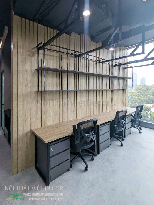 Nội thất Việt Decor thiết kế thi công nội thất, hoàn thiện văn phòng làm việc tòa nhà Cienco4 Building quận 3 thành phố hồ chí minh, bàn làm việc