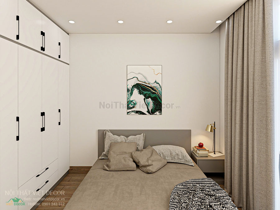 Nội thất Việt Decor thiết kế thi công nội thất nhà liên kế 3 tầng thuộc dự án Lavilla Tân An, Long An, phòng ngủ 2 tầng 3