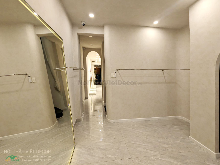 Nội thất Việt Decor thiết kế thi công nội thất, hoàn thiện cửa hàng thời trang consolism quận 1 hồ chí minh, phòng thay đồ