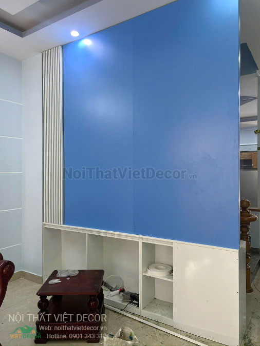 Nội thất Việt Decor thiết kế thi công nội thất, hoàn thiện trung tâm luyện chữ Ngân Hà thành phố Thủ Đức, thi công bàn lễ tân reception