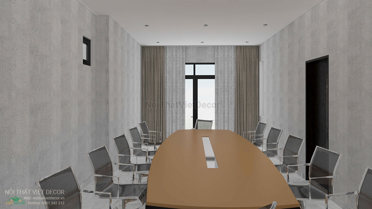 Nội thất Việt Decor thiết kế thi công nội thất hiện đại, biệt thự song lập 3 tầng tại Bến Lức Long An, phòng họp