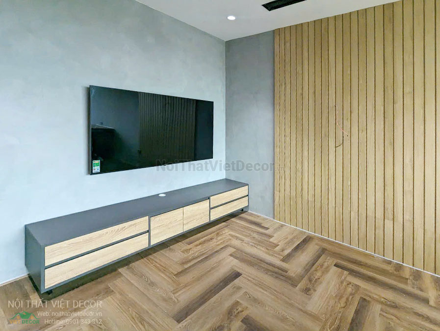 Nội thất Việt Decor thiết kế thi công nội thất, hoàn thiện văn phòng làm việc tòa nhà Cienco4 Building quận 3 thành phố hồ chí minh, kệ tivi