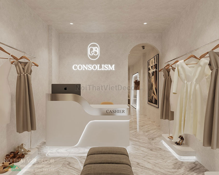 Nội thất Việt Decor hồ sơ thiết kế phương án phối cảnh 3D cửa hàng thời trang consolism quận 1 hồ chí minh