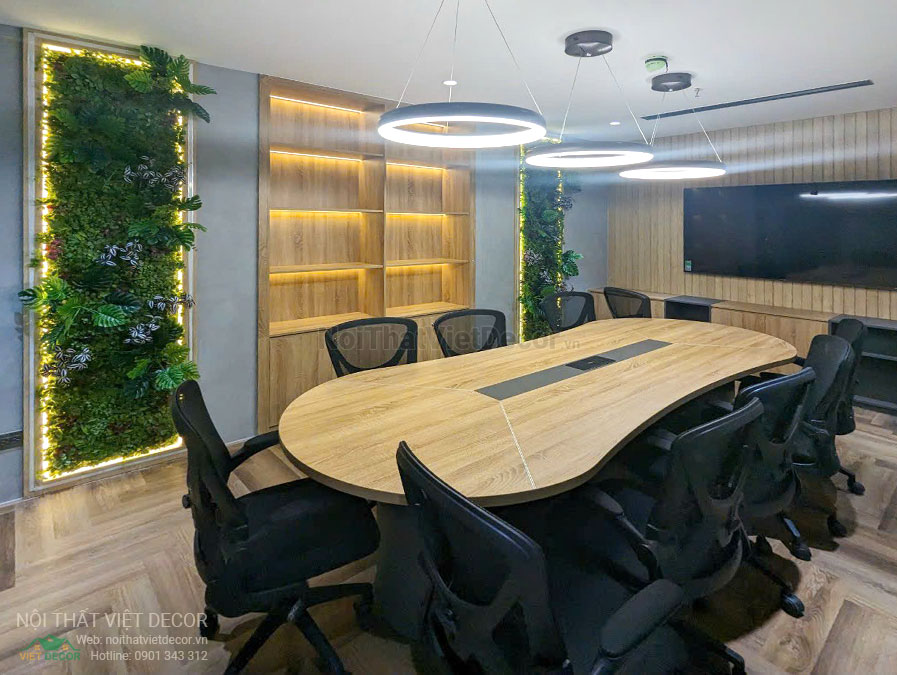 Nội thất Việt Decor thiết kế thi công nội thất, hoàn thiện văn phòng làm việc tòa nhà Cienco4 Building quận 3 thành phố hồ chí minh, phòng họp