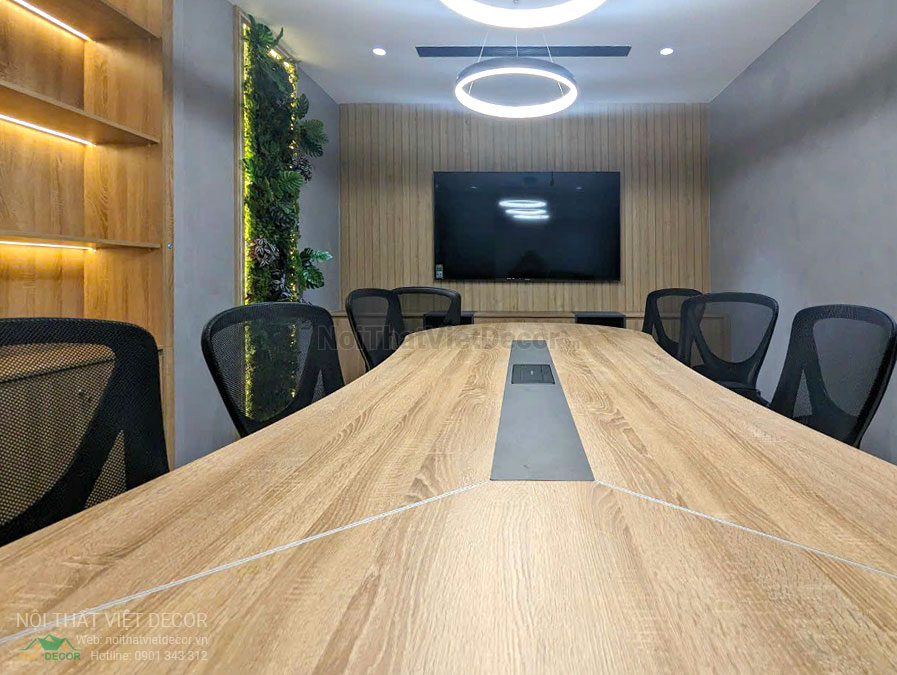 Nội thất Việt Decor thiết kế thi công nội thất, hoàn thiện văn phòng làm việc tòa nhà Cienco4 Building quận 3 thành phố hồ chí minh, bàn họp phòng họp