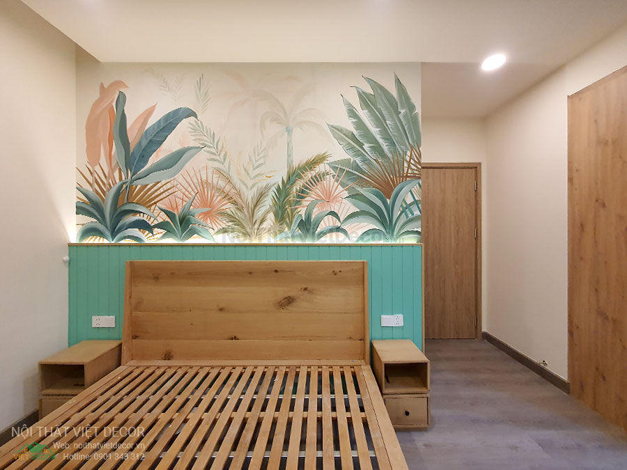 Nội thất Việt Decor thiết kế thi công nội thất căn hộ 3 phòng ngủ chung cư Diamond Alnata, quận Tân Phú TP Hồ Chí Minh, phòng ngủ lớn