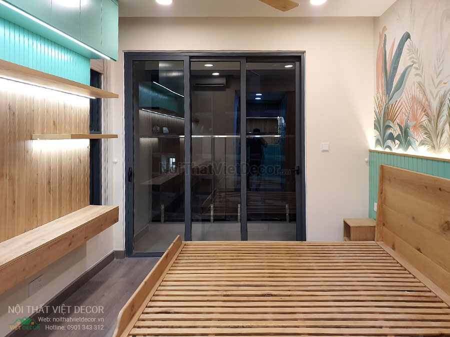 Nội thất Việt Decor thiết kế thi công nội thất căn hộ 3 phòng ngủ chung cư Diamond Alnata, quận Tân Phú TP Hồ Chí Minh, phòng ngủ lớn