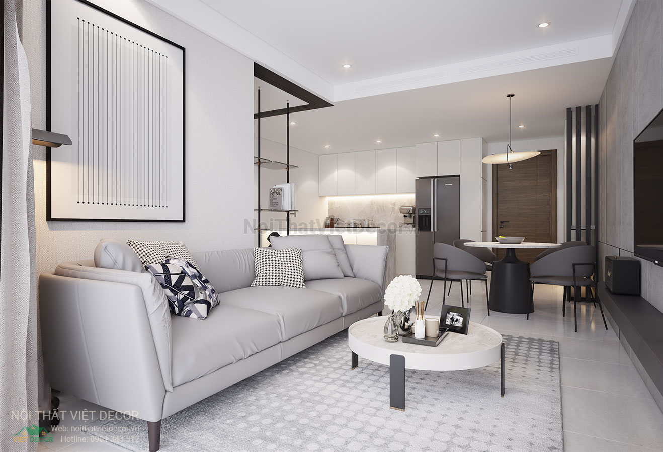 Nội thất Việt Decor thiết kế thi công trang trí nội thất căn hộ 2 phòng ngủ dự án lavida plus quận 7 tp hồ chí minh