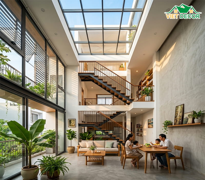 Giải pháp xử lý ánh sáng và thông gió tự nhiên