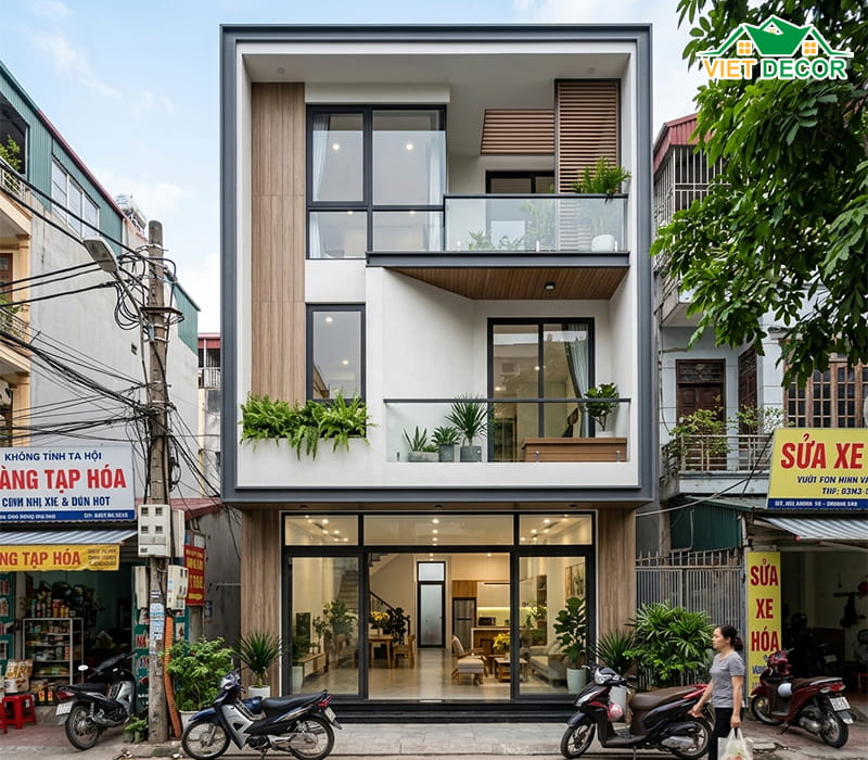 Mẫu nhà ống 3 tầng 4x16m phong cách hiện đại