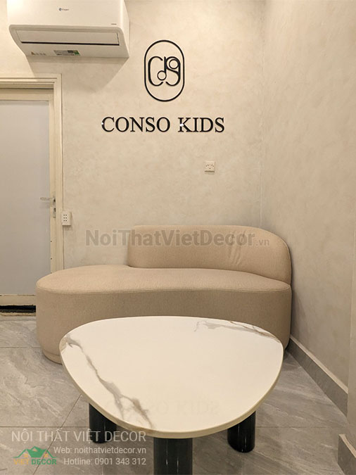 Nội thất Việt Decor thiết kế thi công nội thất, hoàn thiện cửa hàng thời trang consolism quận 1 hồ chí minh, bàn trà tiếp khách