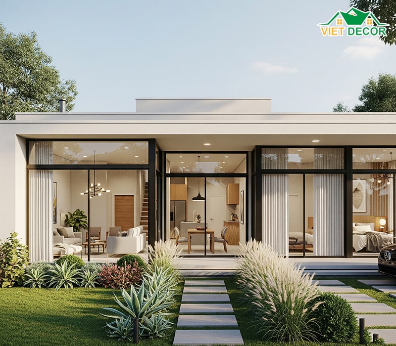 Ưu điểm mẫu 5x20m nhà ống 1 tầng 3 phòng ngủ