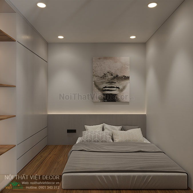 Nội thất Việt Decor thiết kế thi công nội thất chung cư 1 phòng ngủ + 45 m2 tại Bình Dương phòng ngủ khách