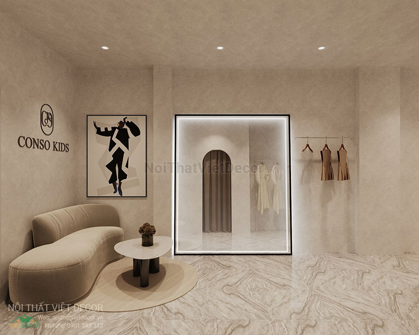 Nội thất Việt Decor hồ sơ thiết kế phương án phối cảnh 3D cửa hàng thời trang consolism quận 1 hồ chí minh