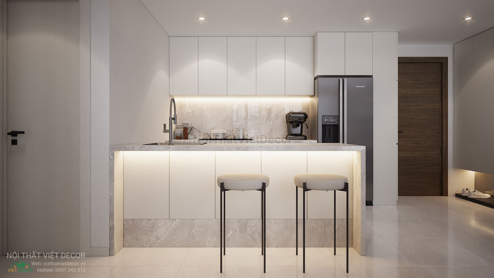 Nội thất Việt Decor thiết kế thi công trang trí nội thất căn hộ 2 phòng ngủ dự án lavida plus quận 7 tp hồ chí minh