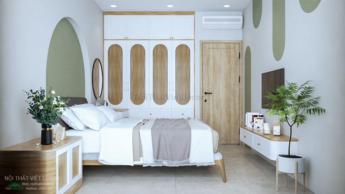 Nội thất Việt Decor thiết kế thi công nội thất nhà phố 3 phòng ngủ tại quận 7, thành phố Hồ Chí Minh, phòng ngủ 1