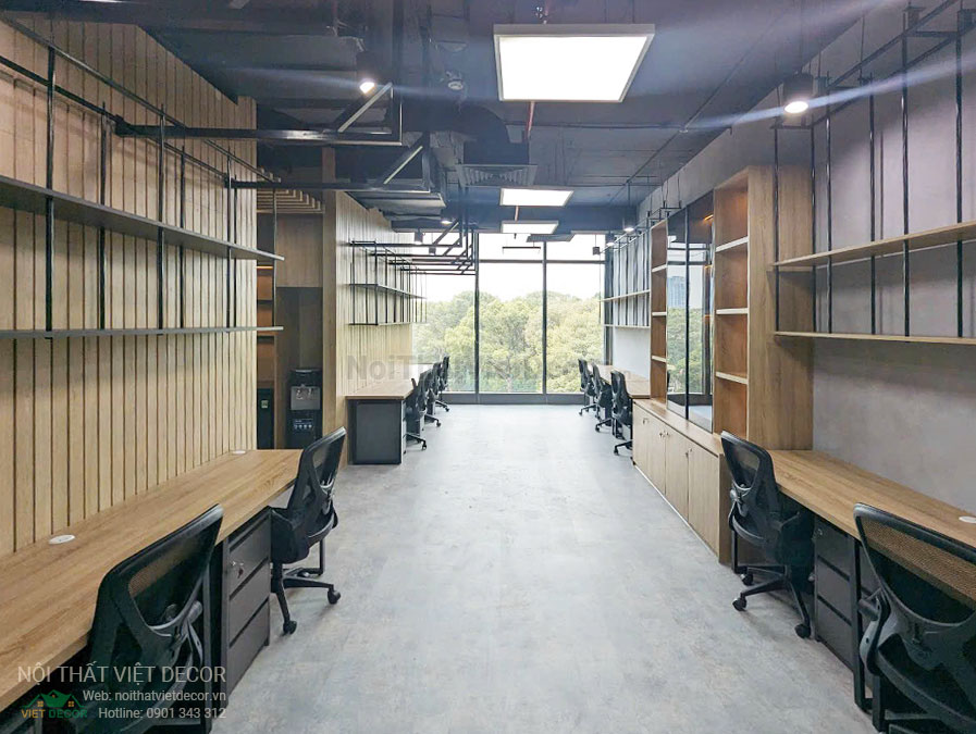 Nội thất Việt Decor thiết kế thi công nội thất, hoàn thiện văn phòng làm việc tòa nhà Cienco4 Building quận 3 thành phố hồ chí minh, bàn làm việc