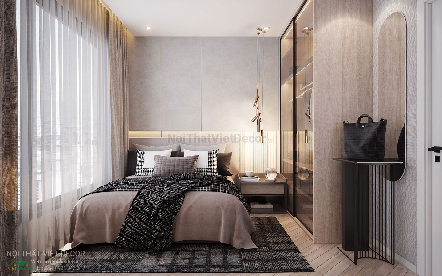 Nội thất Việt Decor thiết kế thi công trang trí nội thất căn hộ 2 phòng ngủ dự án lavida plus quận 7 tp hồ chí minh