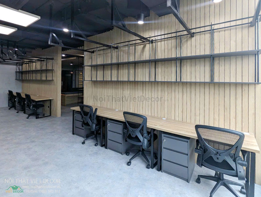Nội thất Việt Decor thiết kế thi công nội thất, hoàn thiện văn phòng làm việc tòa nhà Cienco4 Building quận 3 thành phố hồ chí minh, bàn làm việc