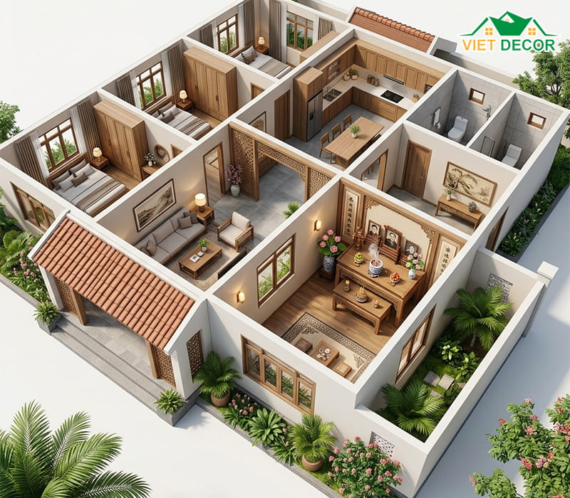 Vị trí đặt phòng thờ chuẩn phong thủy