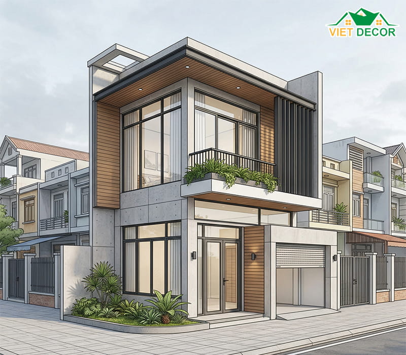 Phong cách kiến trúc phù hợp với nhà mặt tiền 5m