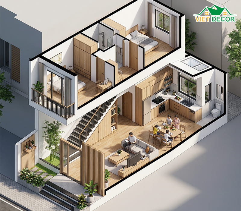 Hướng cửa chính và cách đặt bếp