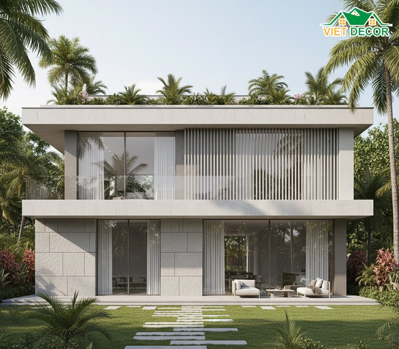 Mẫu thiết kế mái bằng – Tối ưu không gian, sân thượng