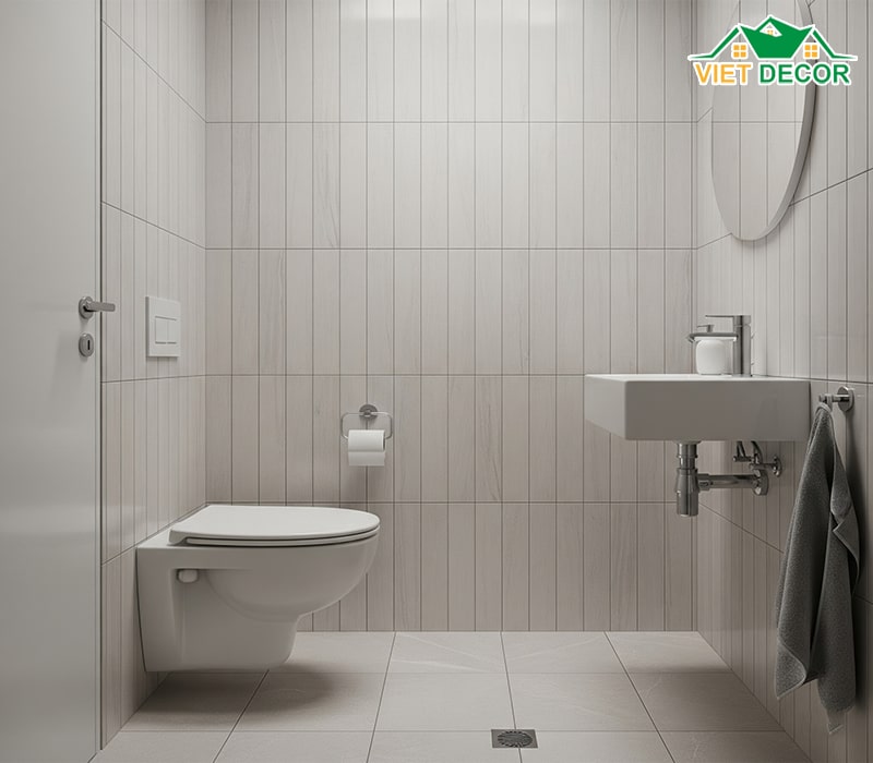 Lưu ý khi chọn gạch cho nhà vệ sinh nhỏ
