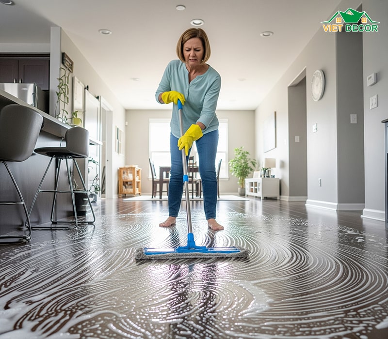 Sử dụng quá nhiều dung dịch tẩy rửa