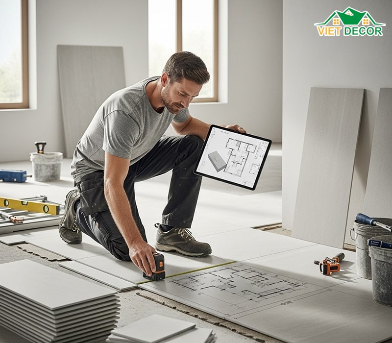 Cách tính gạch lát nền 80x80 chính xác nhất