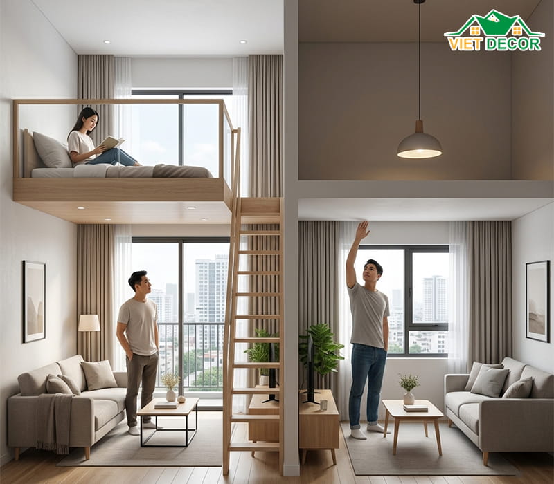 Điều kiện về chiều cao trần nhà để làm gác lửng