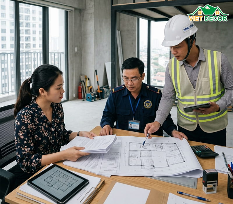 Thủ tục xin phép Ban quản lý tòa nhà và cơ quan chức năng