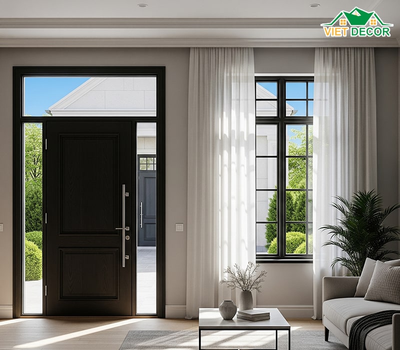 Tỷ lệ hài hòa với cửa chính
