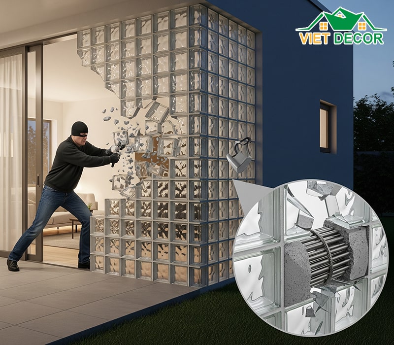 Gạch kính giúp tăng cường an ninh cho ngôi nhà như thế nào?