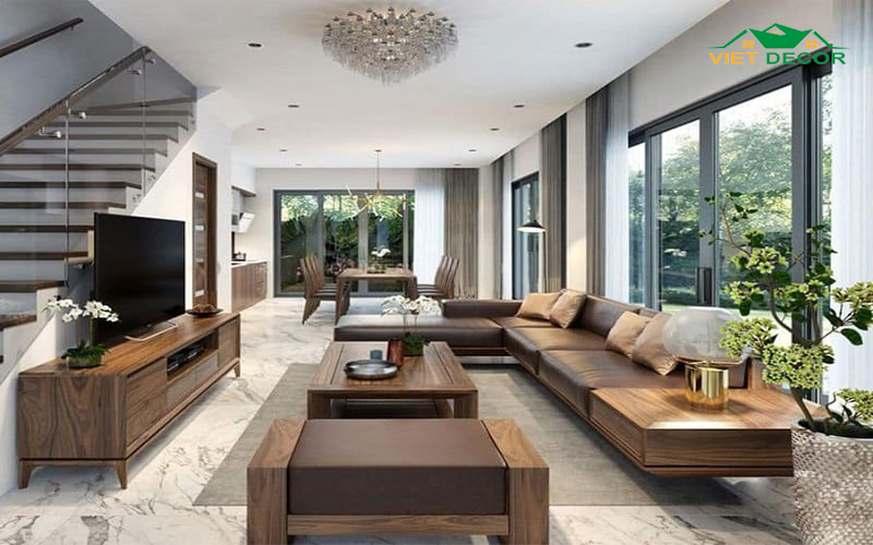 Kích thước ghế sofa gỗ góc chữ L