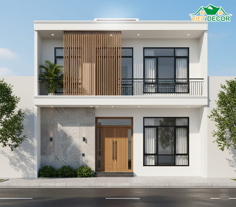 Những lưu ý quan trọng khi thiết kế mặt tiền 5m mẫu nhà ống 2 tầng đơn giản đẹp