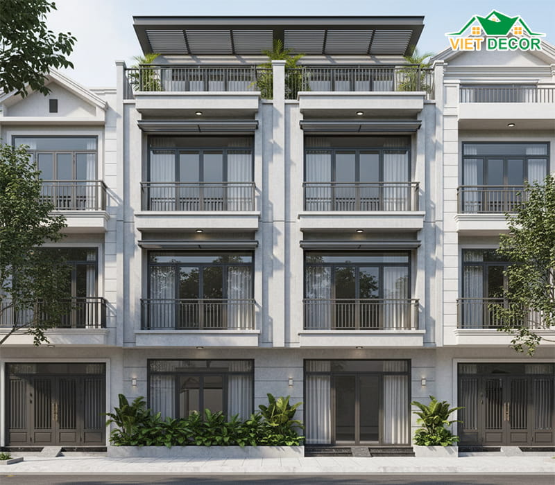 Tại sao thiết kế mặt tiền nhà phố 5m 4 tầng lại trở thành xu hướng?