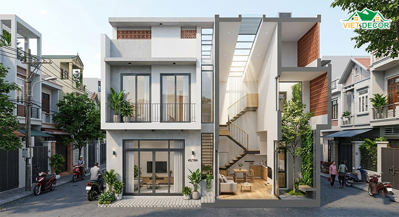 Cách tận dụng ánh sáng tự nhiên và thông gió cho nhà phố hẹp