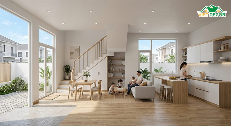 Lưu ý về phong thủy và nội thất khi xây nhà 2 tầng giá 800 triệu