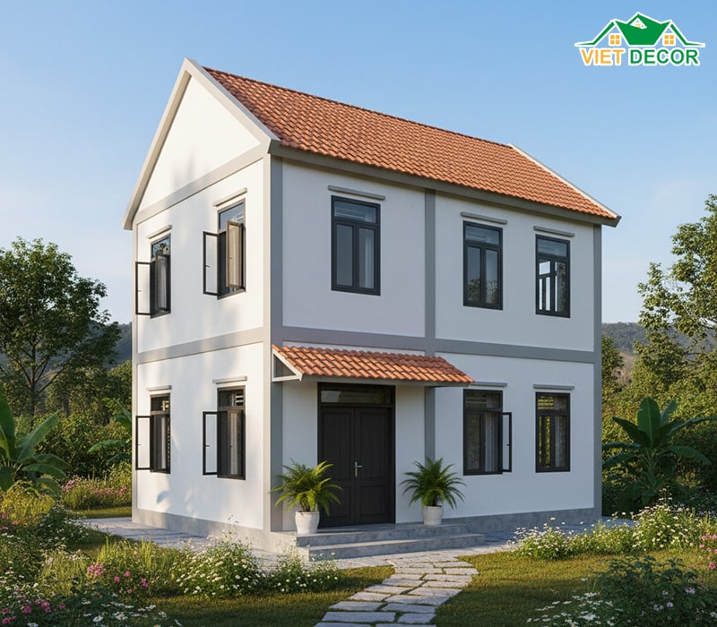 Có xây được mẫu nhà 2 tầng nông thôn 800 triệu hay không?