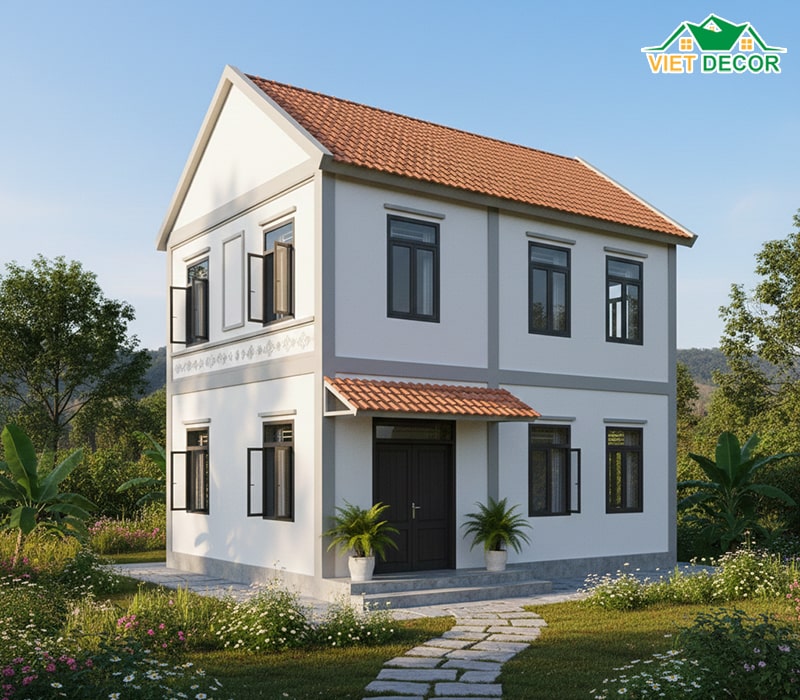 Mẫu nhà 2 tầng mái thái truyền thống