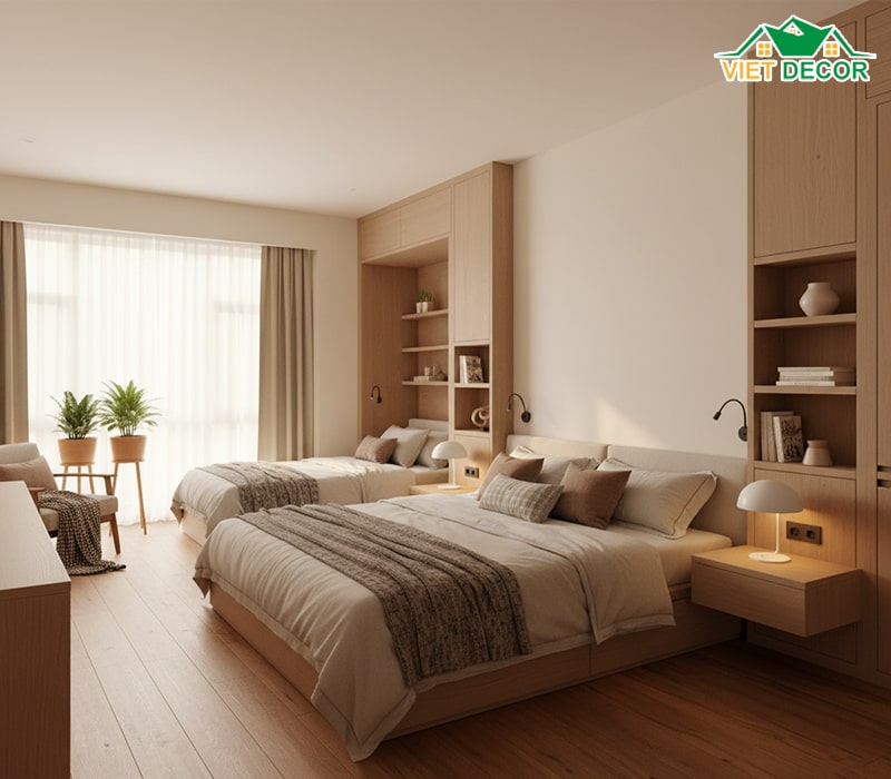 Mẫu phòng ngủ ấm cúng và tiện nghi