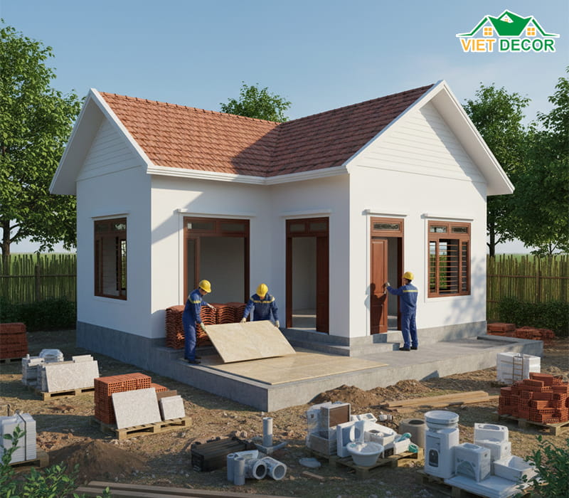 Các yếu tố ảnh hưởng đến ngân sách xây nhà cấp 4 100m2 3 phòng ngủ 1 thờ